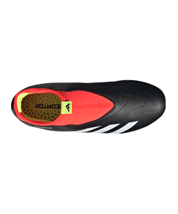 adidas Predator League LL FG Solar Energy Kids Schwarz Weiss Rot - schwarz