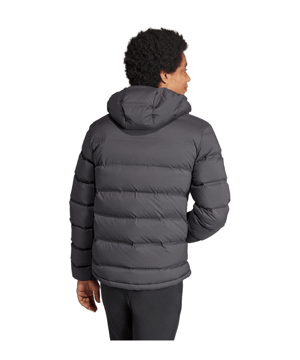 adidas Helionic Stretch Hooded Down Jacket Black - schwarz