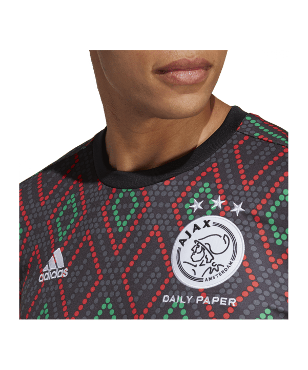 adidas Ajax Amsterdam Prematch Shirt 2022/2023 Schwarz Weiss - schwarz