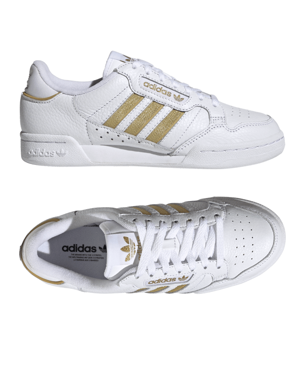 adidas Originals Continental 80 Stripes Damen Gold - weiss
