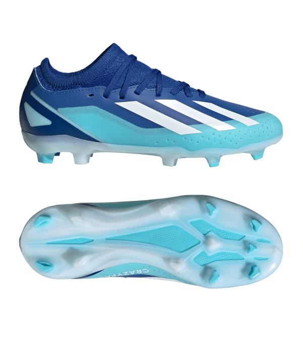 adidas X Crazyfast.3 FG Marinerush Kids Blau Weiss Orange - blau