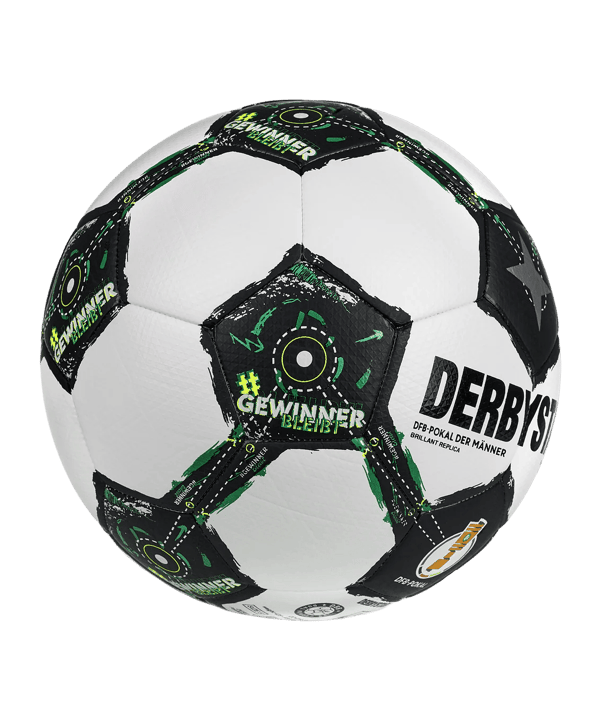 Derbystar DFB-Pokal Brillant Replica V25 Trainingsball Weiß - weiss