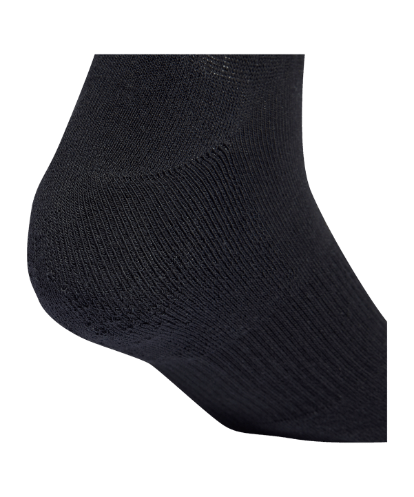 adidas 3 Stripes Mid 3er Pack Socken Schwarz - schwarz