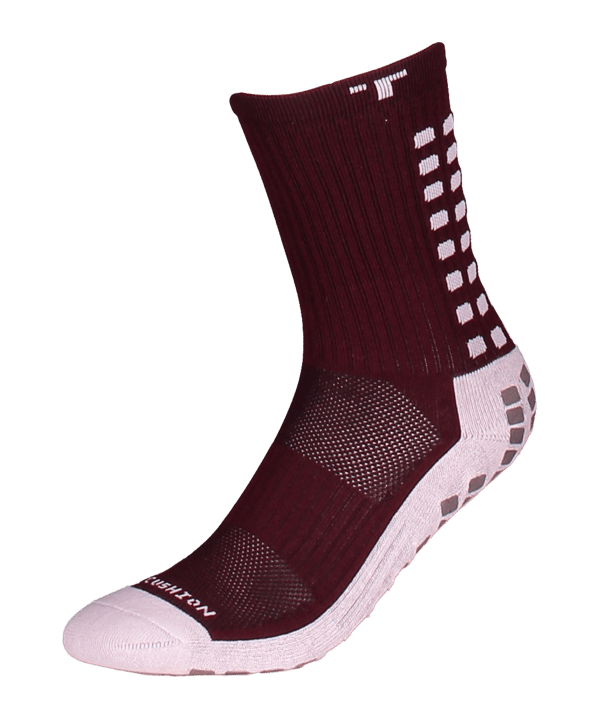 TruSox Mid Calf Cushion 3.0 Socken Dunkelrot Weiss - rot