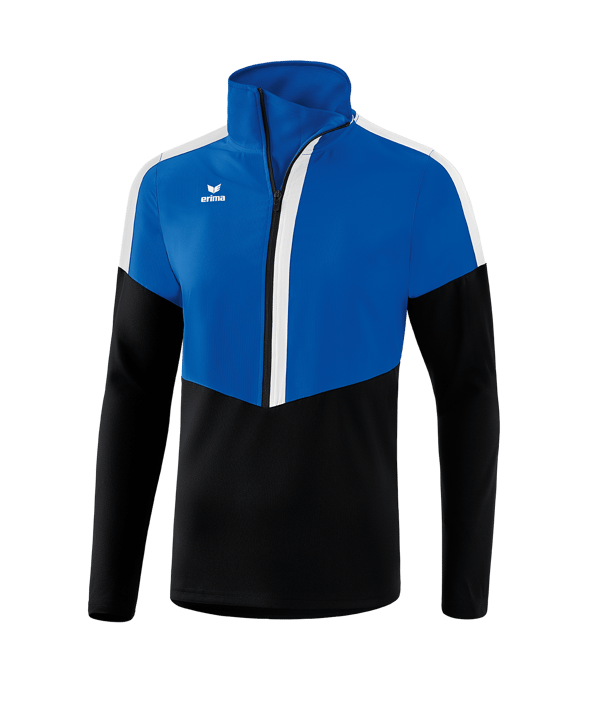 Erima Squad HalfZip Sweatshirt Blau Schwarz - blau
