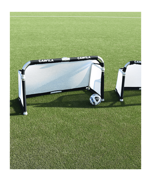 Cawila LIGA Fußball Minitor | Alu Klapptor | 145 x 95cm - silber
