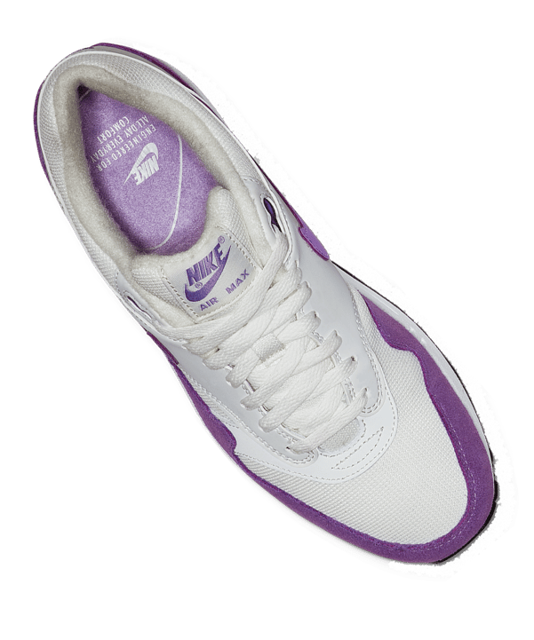 Nike Air Max 1 Sneaker Damen Weiss Lila F118 - weiss