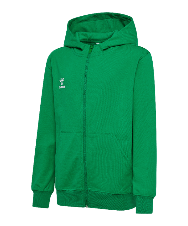 Hummel GO 2.0 Kapuzenjacke Kids Grün F6235