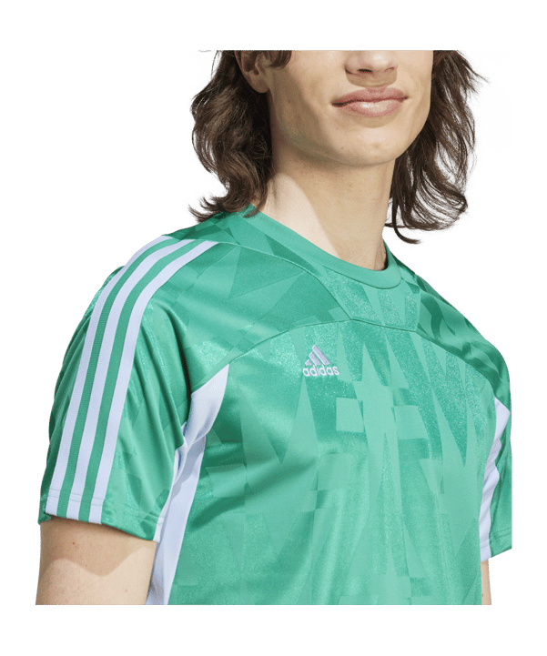 adidas Tiro Trikot Grau Blau - gruen