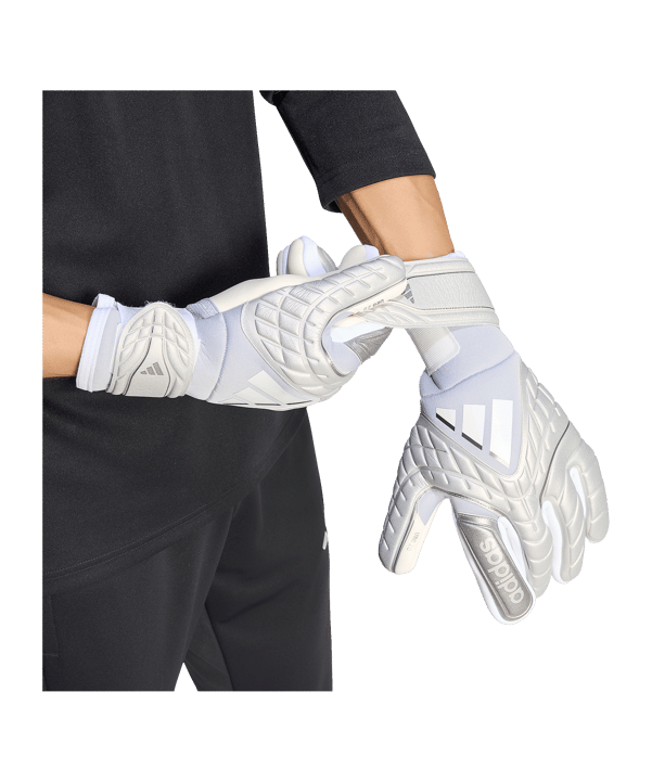 adidas Copa Pro Fingersave Torwarthandschuhe Grau - grau