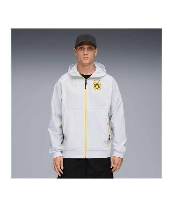 PUMA Borussia Dortmund Pumatech Woven Jacke Grau F18 - grau