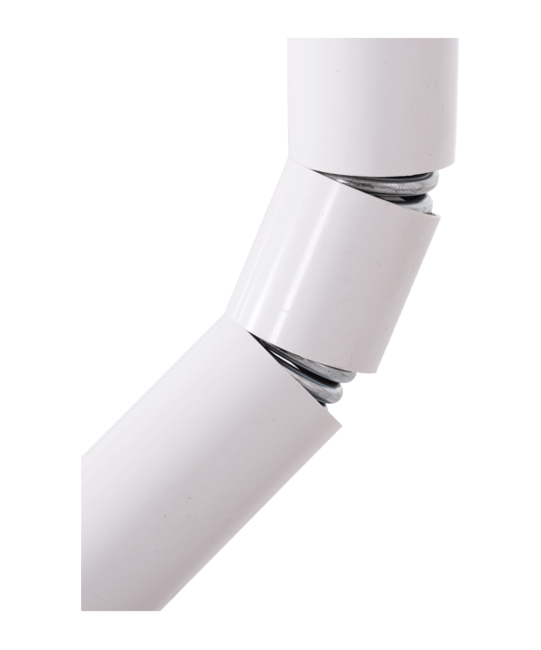 Cawila Eckstange mit Knickelement 185cm | 55mm Weiß - weiss