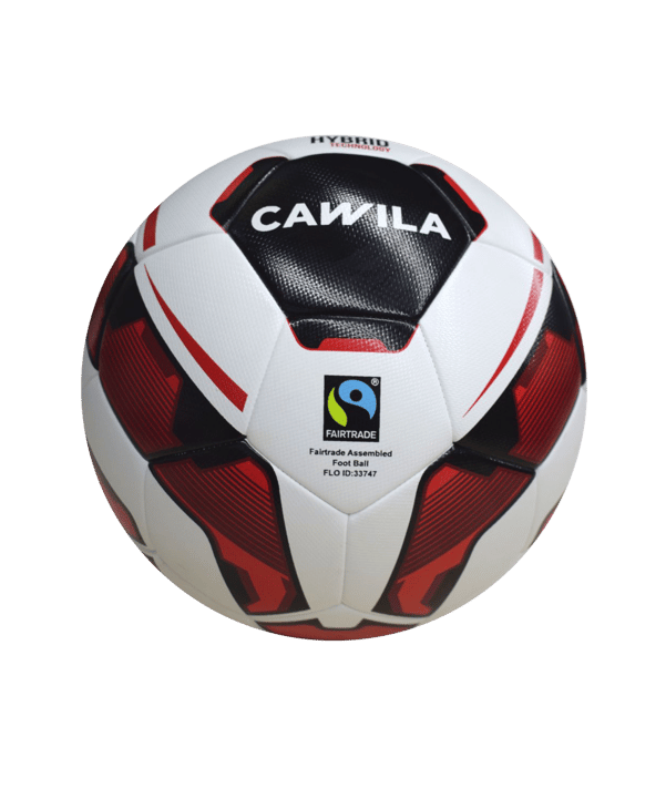 Cawila Fußball MISSION HYBRID Fairtrade Größe 5 - weiss