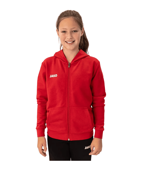 JAKO Base Veste à capuche Enfants Rouge C001 - rouge