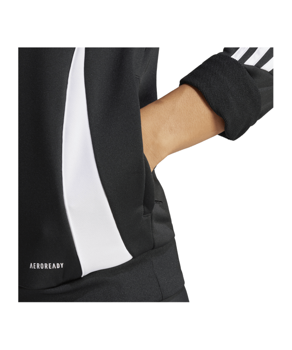 adidas Tiro 24 Hoody Damen Schwarz Weiss - schwarz