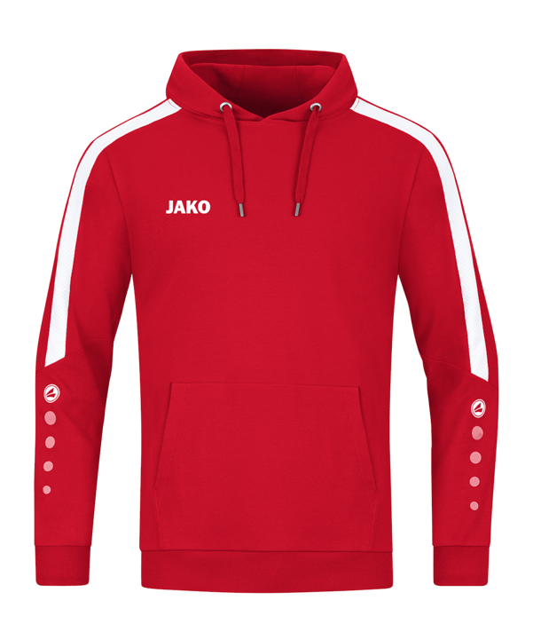 JAKO Power Hoody Kids Rot Weiss F100 - rot