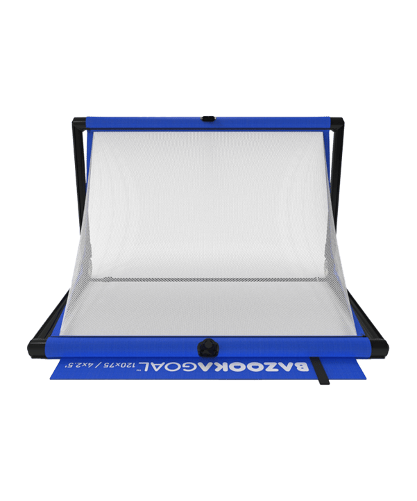 Bazookagoal Teleskoptor | 120x75 cm Blau Weiss - blau