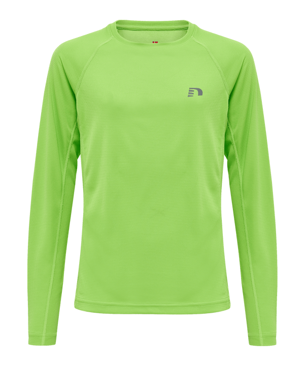 Newline Core Shirt langarm Running Kids Grün F6402 - gruen