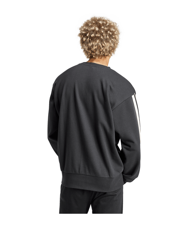 adidas Essentials 3 Stripes Sweatshirt Schwarz - schwarz