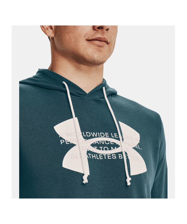Under Armour Rival Terry Logo Hoody F716 - gruen