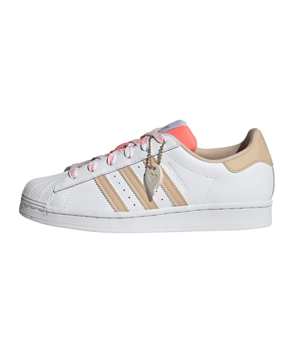 adidas Originals Superstar Damen Weiss Orange - weiss