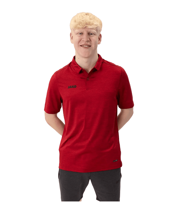 JAKO Premium Basic Polo Rosso C01 - rosso