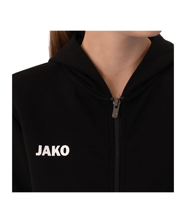 JAKO Base Jas met capuchon Kinderen Zwart K008 - zwart
