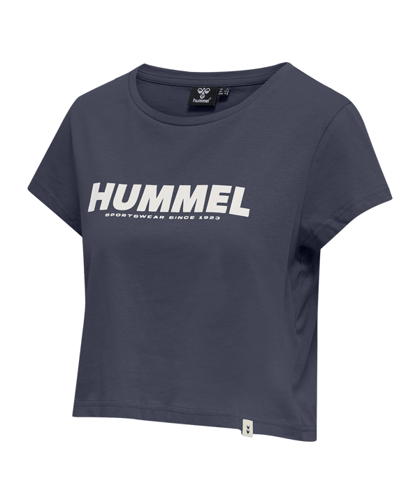 Hummel hmlLEGACY Cropped T-Shirt Damen Blau F7429 - blau