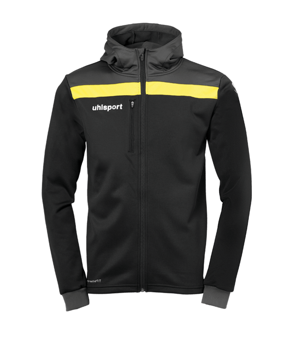 uhlsport Offense 23 Kapuzenjacke Schwarz Grau F07 - schwarz