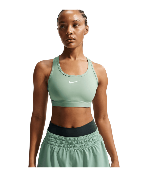 Nike Swoosh Medium Support Sport-BH Damen Grün F007