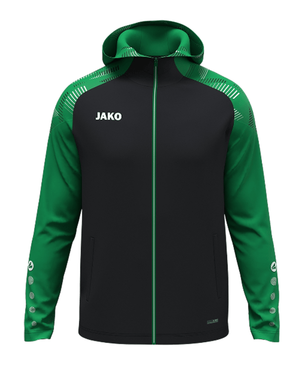 JAKO Sonic Kapuzenjacke Schwarz F827 - schwarz