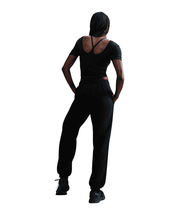 Nike Phoenix 2 Fleece Hose Damen Schwarz F010 - schwarz