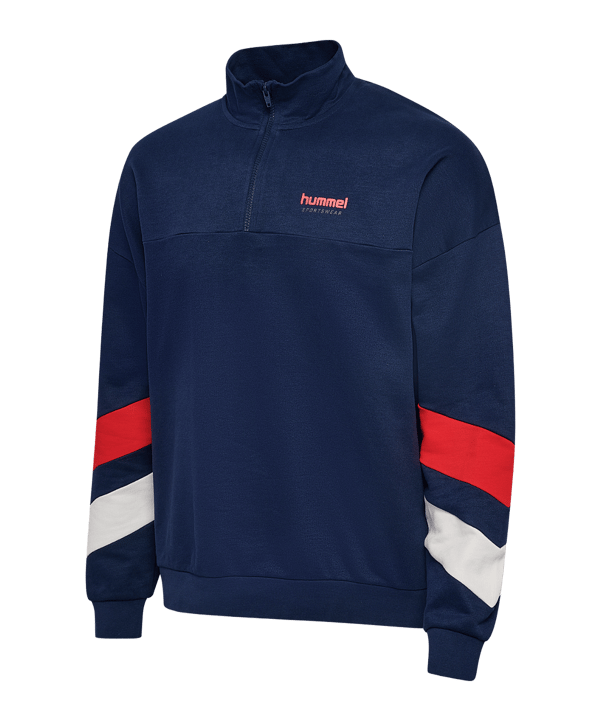 Hummel Oversized Halfzip Sportswear Sweatshirt Blau F7459 - blau