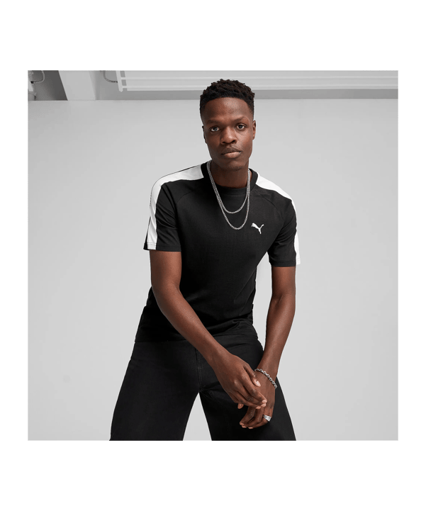 PUMA T7 T-Shirt Schwarz F01 - schwarz