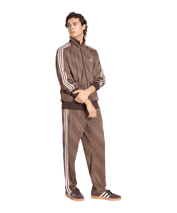 adidas Originals Firebird Loose Monogram Jacke Braun - braun