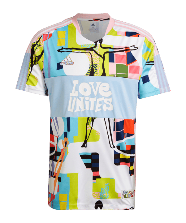 adidas House of Tiro Love Unites Trikot Pink Blau - mehrfarbig