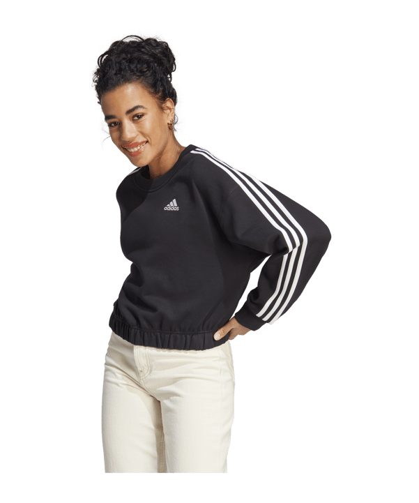adidas Essentials Crop Sweatshirt Damen Schwarz - schwarz
