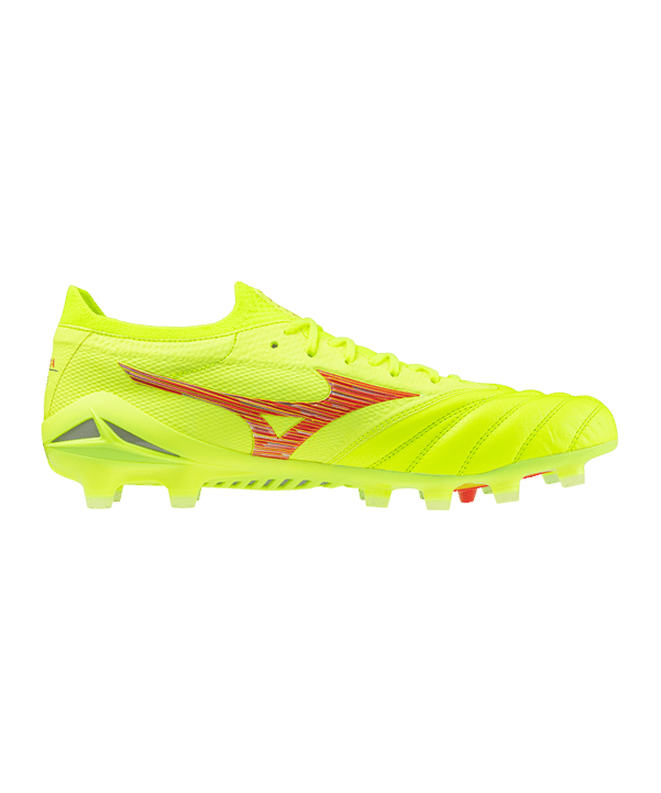 Mizuno Morelia Neo IV Alpha Made in Japan FG Dyna Gelb Rot Gelb F45 - weiss