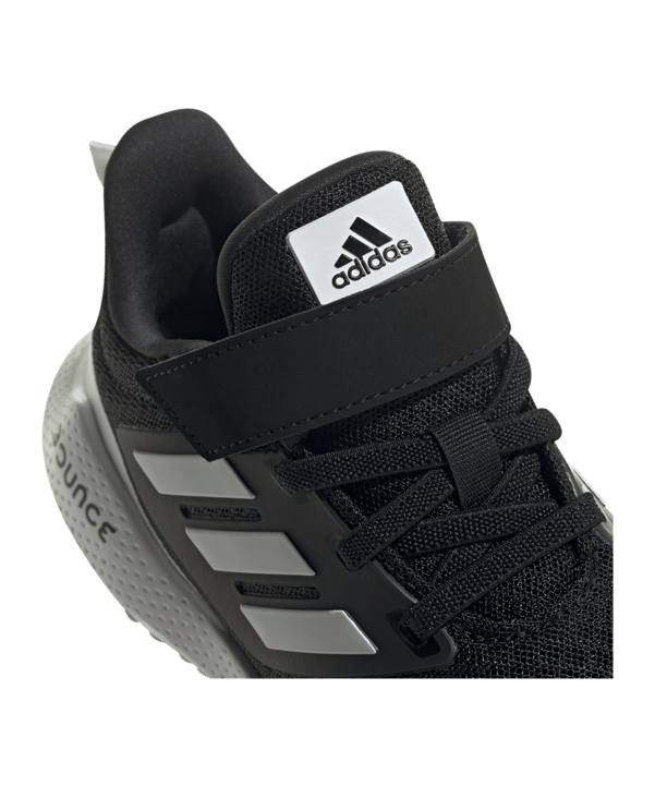 adidas EQ21 Run 2.0 Bounce Sport Running Elastic Lace wit Schwarz - schwarz