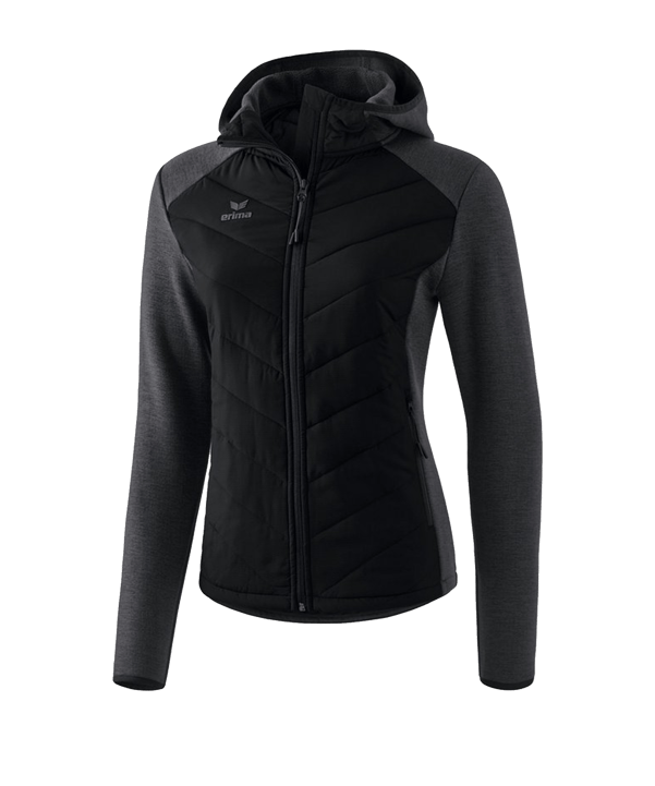 Erima Steppjacke Damen Schwarz - schwarz