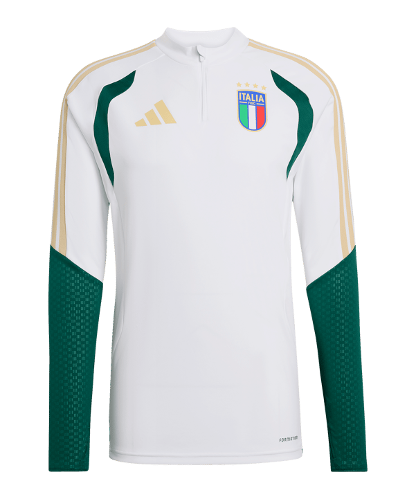 adidas FIGC Italien Trio Training Sweatshirt Weiß - weiss