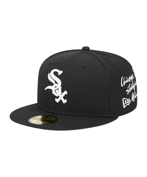 New Era MLB Chicago White Sox Team Verbiage 59Fifty Cap Schwarz - schwarz