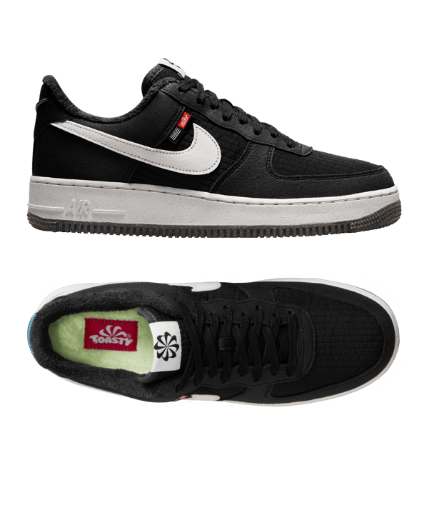 Nike Air Force 1 07 LV8 Schwarz Weiss F001 - schwarz