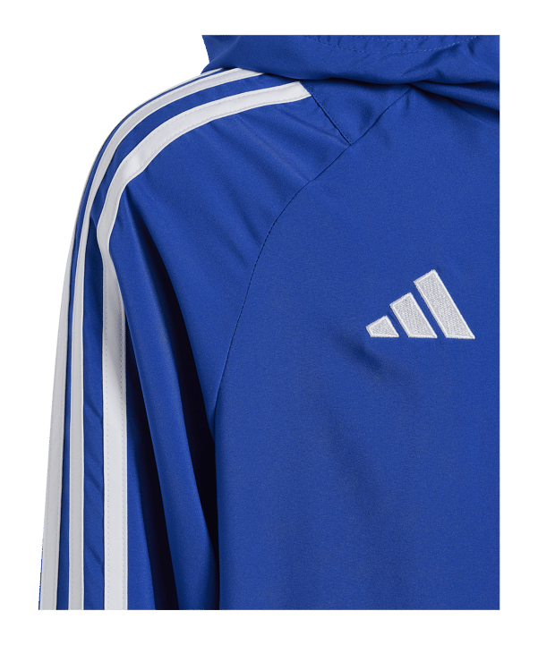 adidas Tiro 24 Windbreaker Kids Blau Weiss - blau