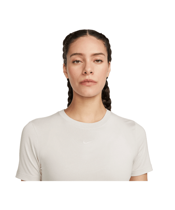 Nike Essential Crop T-Shirt Damen Braun Weiss F104 - braun