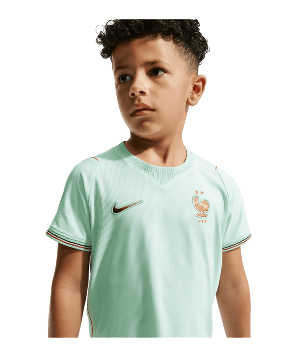 Nike FFF Frankreich Minikit Trikot Set Away WM 2026 Kids Grün F394 - gruen