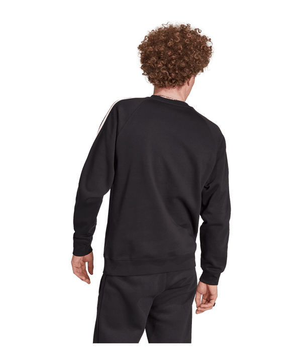 adidas Originals 3S Crew Sweatshirt Schwarz - schwarz