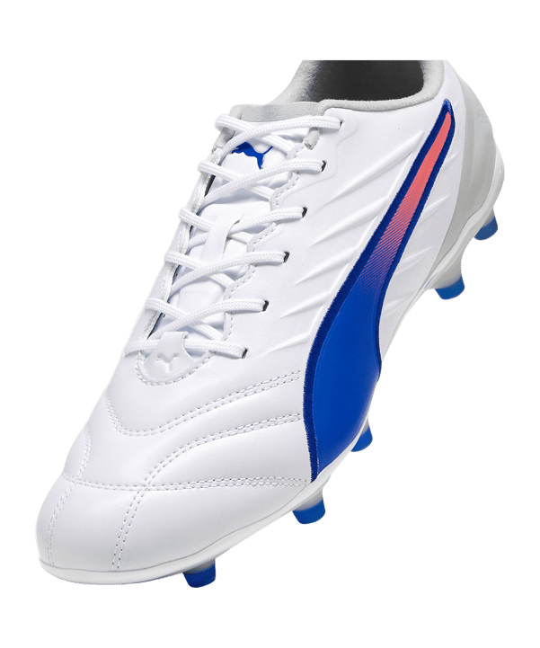 PUMA KING Pro FG/AG Formula Weiss Blau F02 - weiss