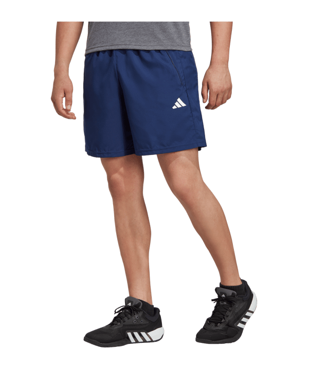 adidas Essentials Woven Short Blau Weiss - blau