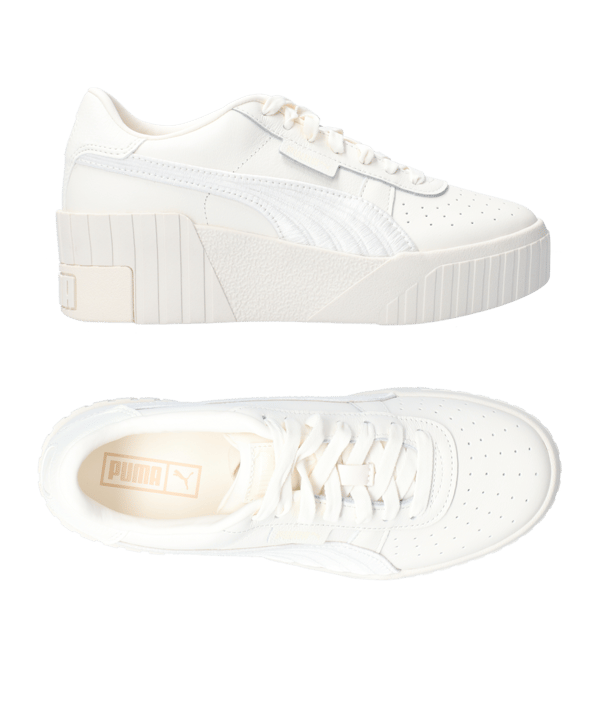 PUMA Cali Wedge Embroidery Damen Beige Weiss F01 - beige